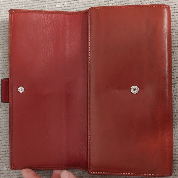 Red Leather Coach Wallet - Picture 3 of 5
